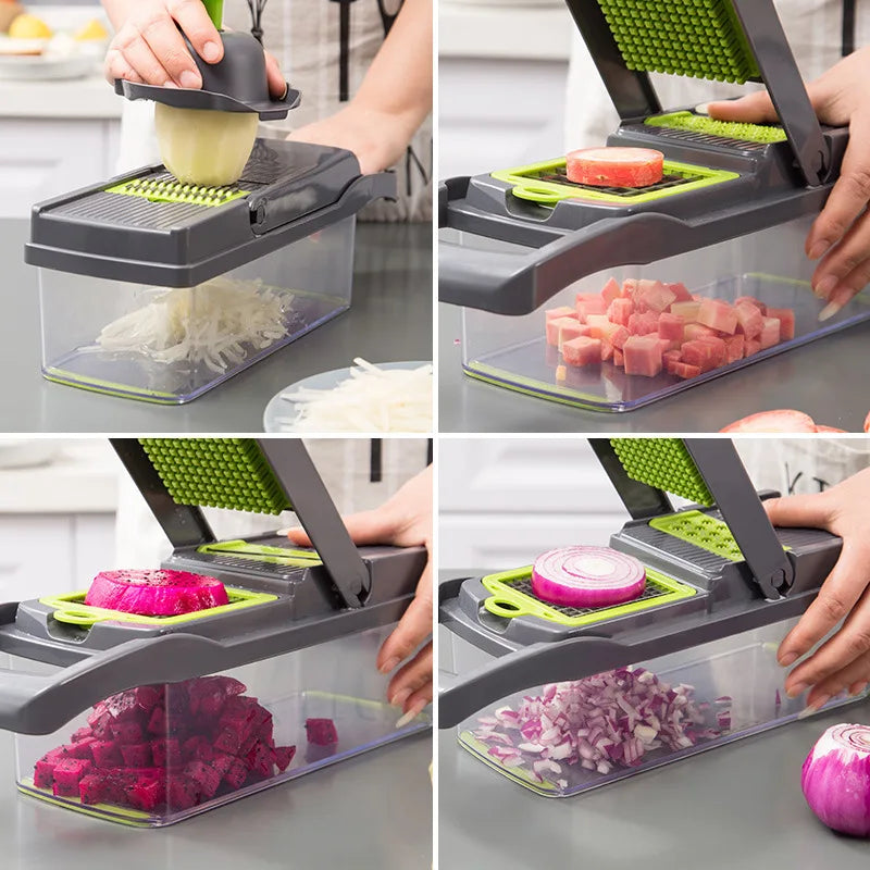 SliceEase 14/16-in-1 Multifunctional Vegetable Chopper - Simplifying Cooking, One Chop at a Time