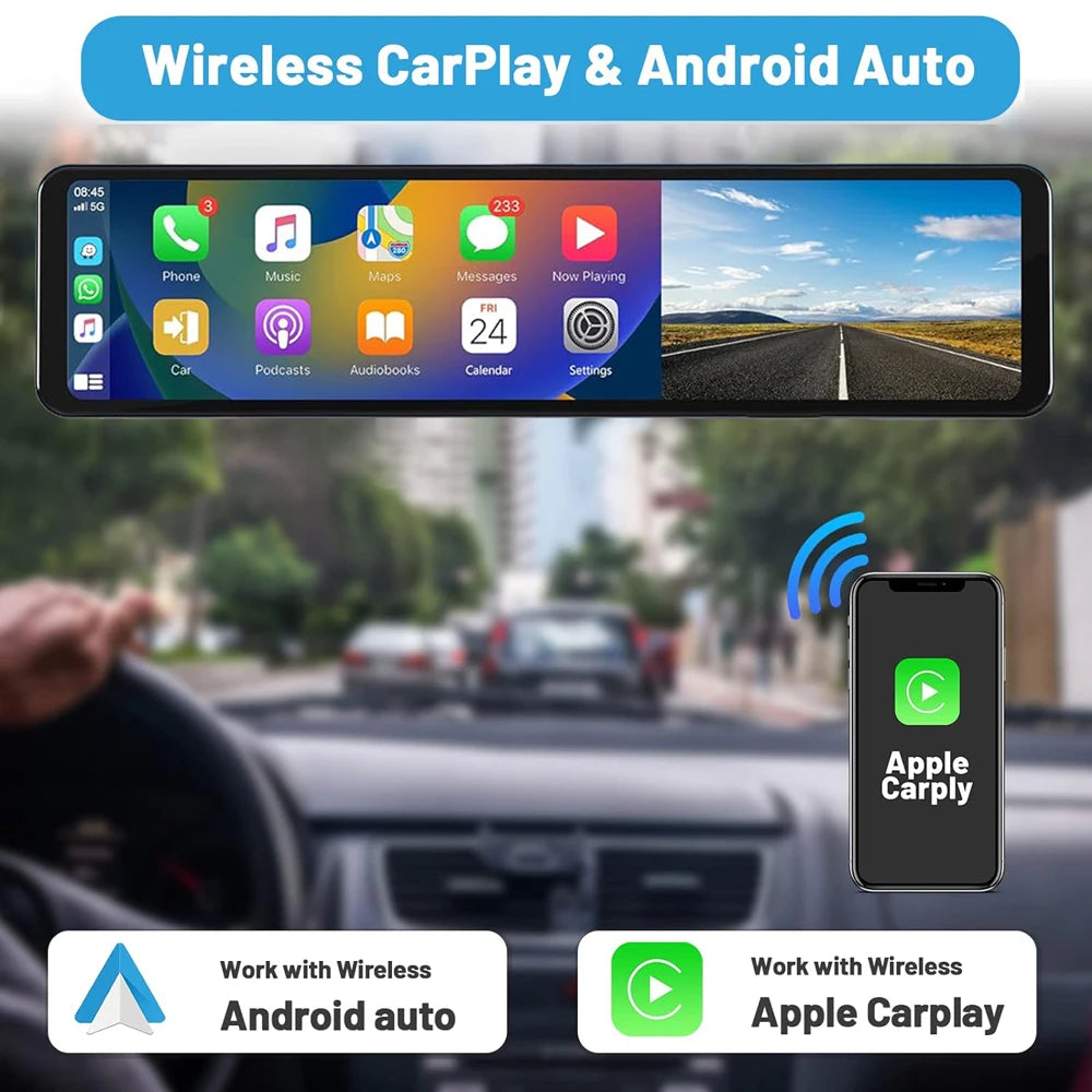 Drive Smarter, GPS-Enabled Car DVR Dash Cam with Bluetooth Connectivity!