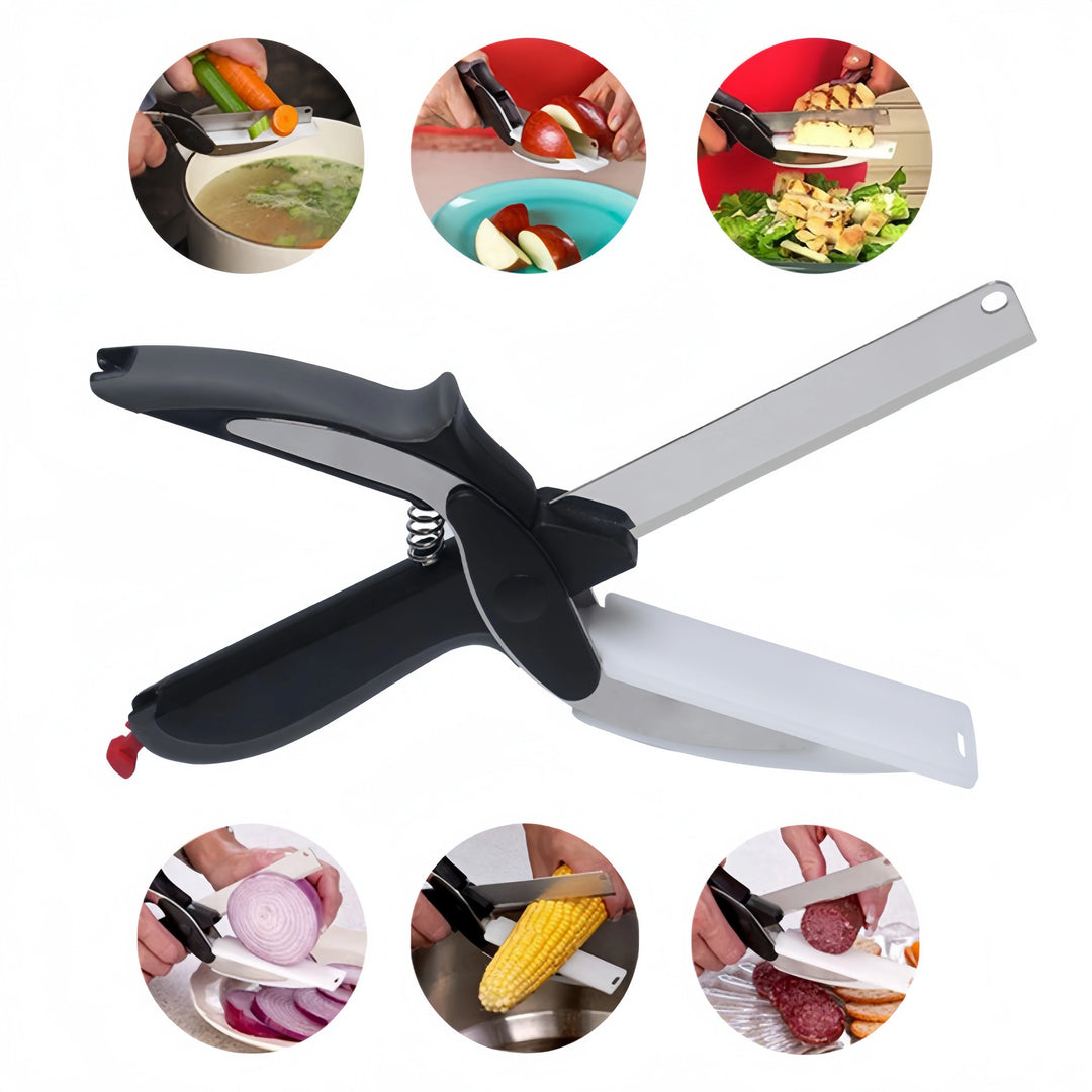 Kitchen Mastery Premium Chop Scissors Cutting Board Set