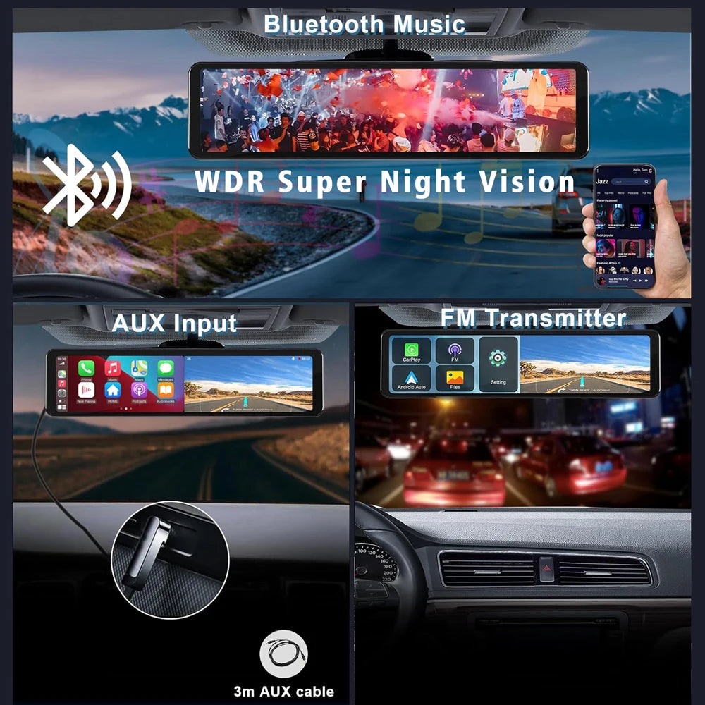 Drive Smarter, GPS-Enabled Car DVR Dash Cam with Bluetooth Connectivity!