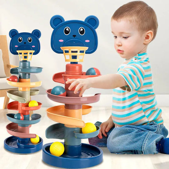 Rolling Rails Interactive Stacking Game for Babies and Toddlers