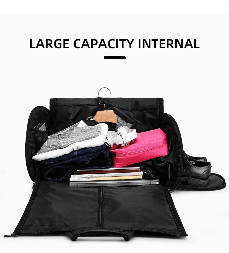 Expand-a-Closet The expandable travel bag with a zip-out wardrobe