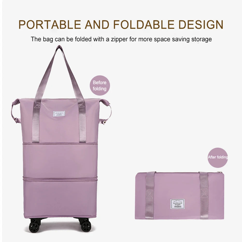 FlexiVenture: Expandable Rolling Travel Backpack