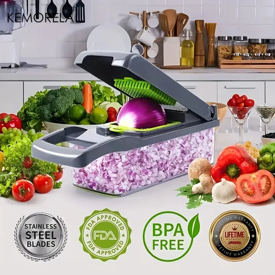 SliceEase 14/16-in-1 Multifunctional Vegetable Chopper - Simplifying Cooking, One Chop at a Time