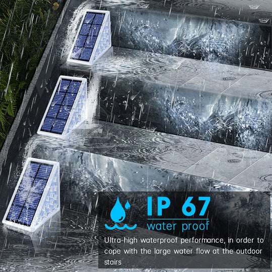 Brighten Every Step Solar LED Stair Lights with IP67 Waterproofing