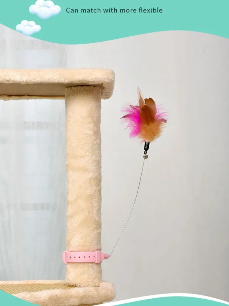 Cat Magic Interactive Feather Teaser with Bell for Endless Playtime