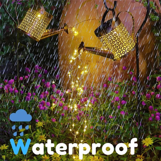 SolarGlow LED Watering Can Lantern - Enchant Your Garden Nights