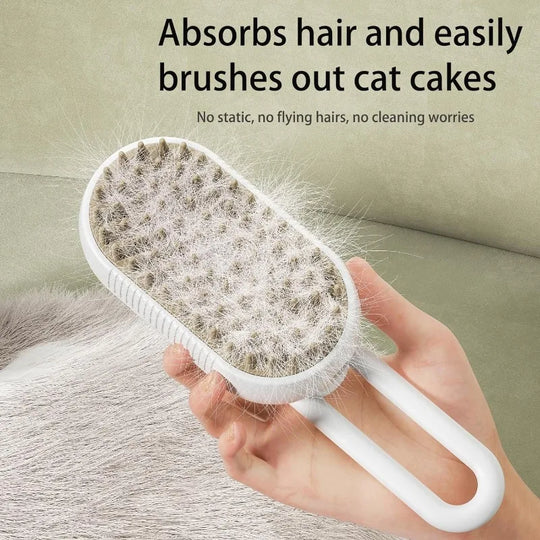 PetSteamPro 3-in-1 Pet Brush - Massage, Grooming, Hair Removal